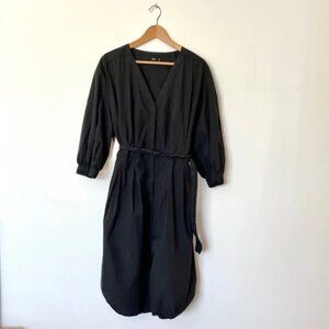 Closed Black Cotton Shirt Dress